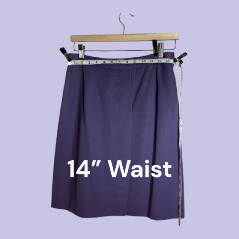 Marc D’Alcy for Belaner Vintage A-Line Skirt 100% Wool Made in Hong Kong, Size 8 - Picture 3 of 7